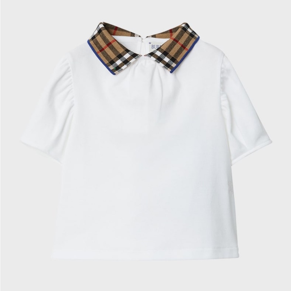 Burberry Top with Plaid Collar